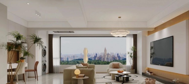 現代簡約三居室客廳裝修效果圖