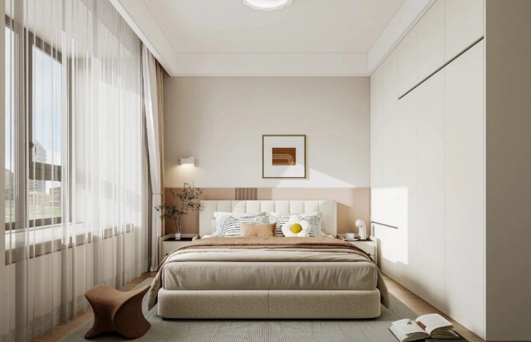 現代簡約三居室臥室裝修效果圖
