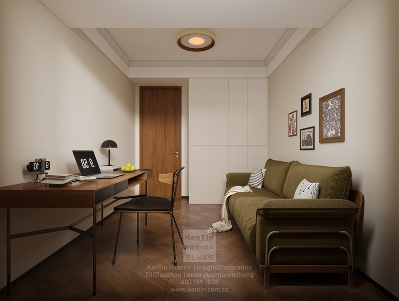 保利云上流光三居室書房裝修效果圖