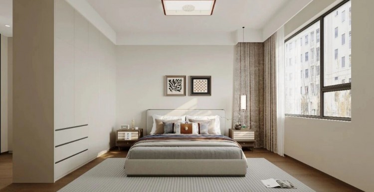 現(xiàn)代簡(jiǎn)約三居室臥室裝修效果圖