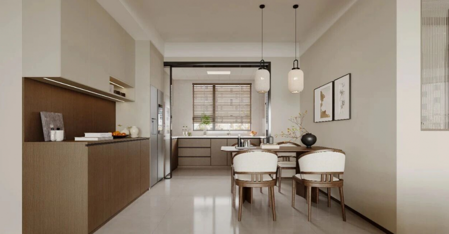 現代簡約三居室餐廳裝修效果圖