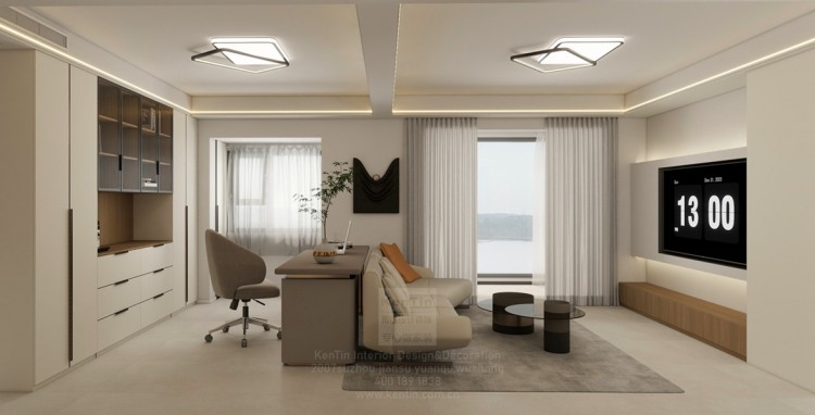 淺隱林泉現代簡約三居室客廳裝修效果圖