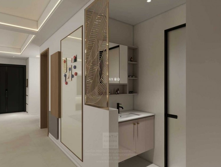 淺隱林泉現代簡約三居室衛生間裝修效果圖