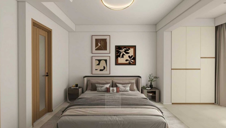 淺隱林泉現代簡約三居室臥室裝修效果圖