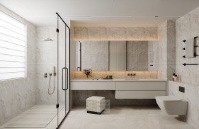 湖畔花園意式輕奢大平層衛生間裝修效果圖