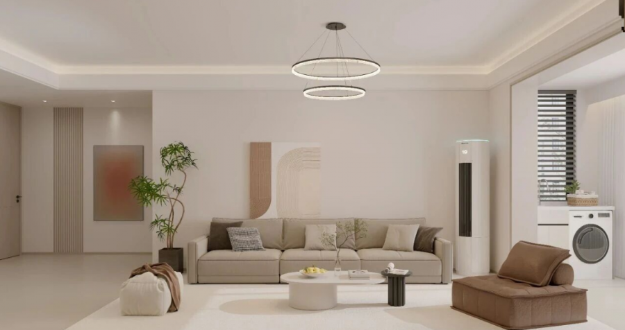 現代簡約三居室吊頂裝修效果圖