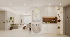 現代簡約三居室玄關裝修效果圖