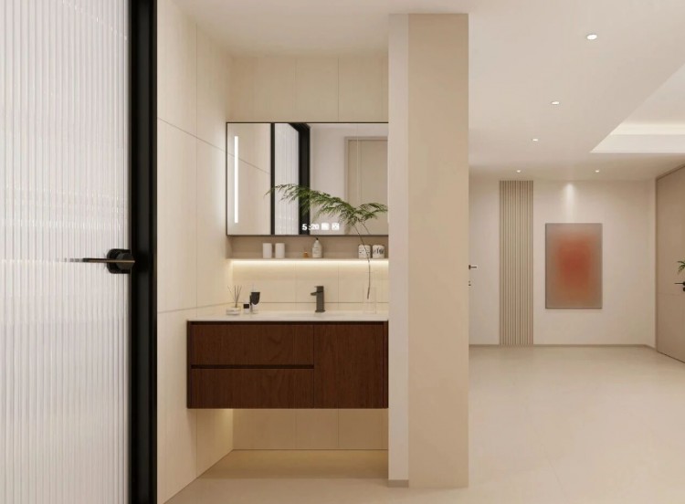 現代簡約三居室衛生間裝修效果圖