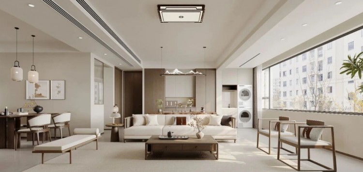 現代簡約三居室客廳裝修效果圖