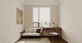 現代簡約三居室書房裝修效果圖