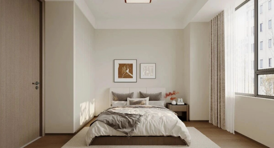 現代簡約三居室臥室裝修效果圖