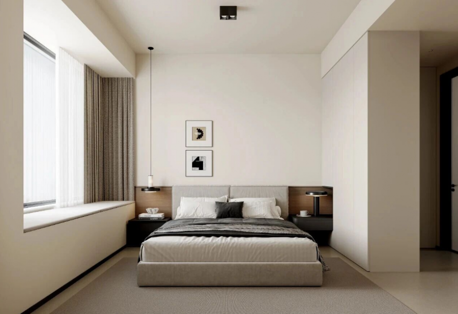 現代簡約三居室臥室裝修效果圖