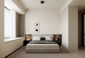 現代簡約三居室臥室裝修效果圖