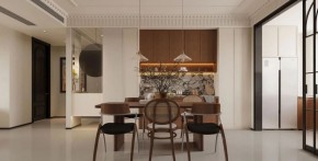 現(xiàn)代法式三居室餐廳裝修效果圖