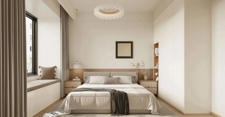 現代法式三居室臥室裝修效果圖