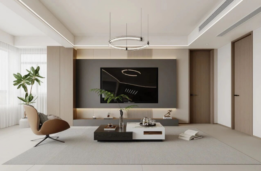 現代簡約兩居室客廳裝修效果圖