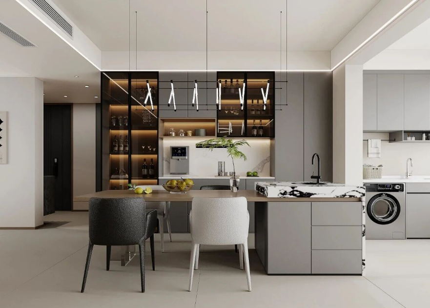 現代簡約兩居室餐廳裝修效果圖