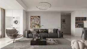 現(xiàn)代簡(jiǎn)約三居室客廳裝修效果圖