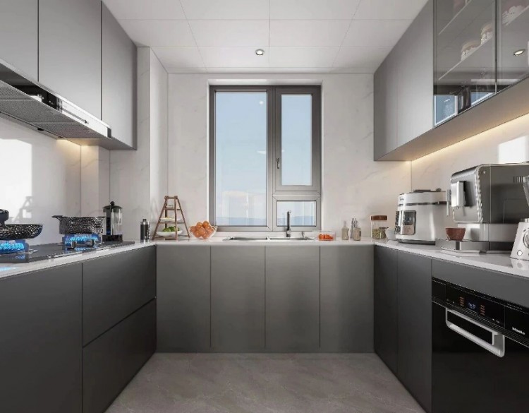 現代簡約三居室廚房裝修效果圖