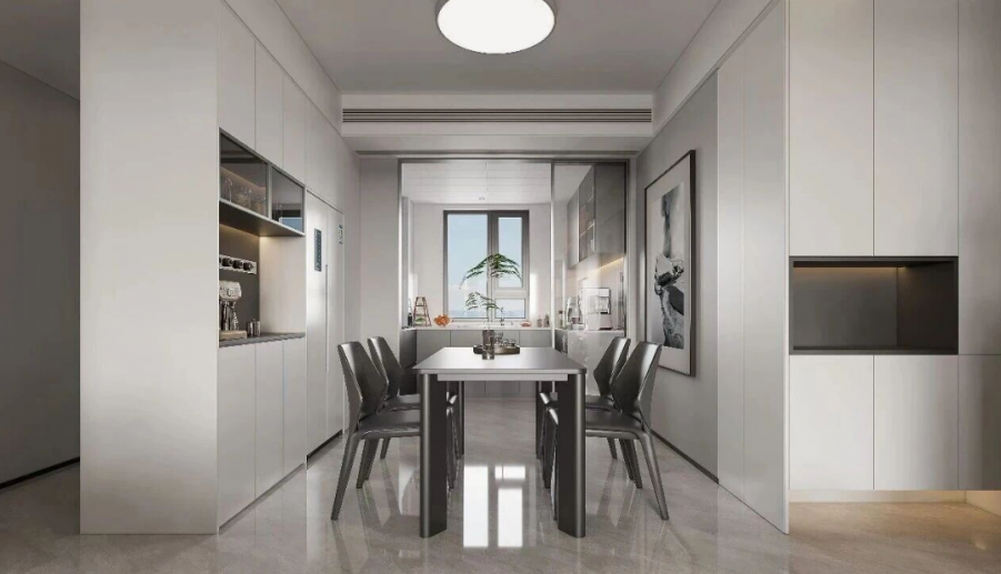 現(xiàn)代簡(jiǎn)約三居室餐廳裝修效果圖