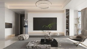 現(xiàn)代簡(jiǎn)約三居室客廳裝修效果圖