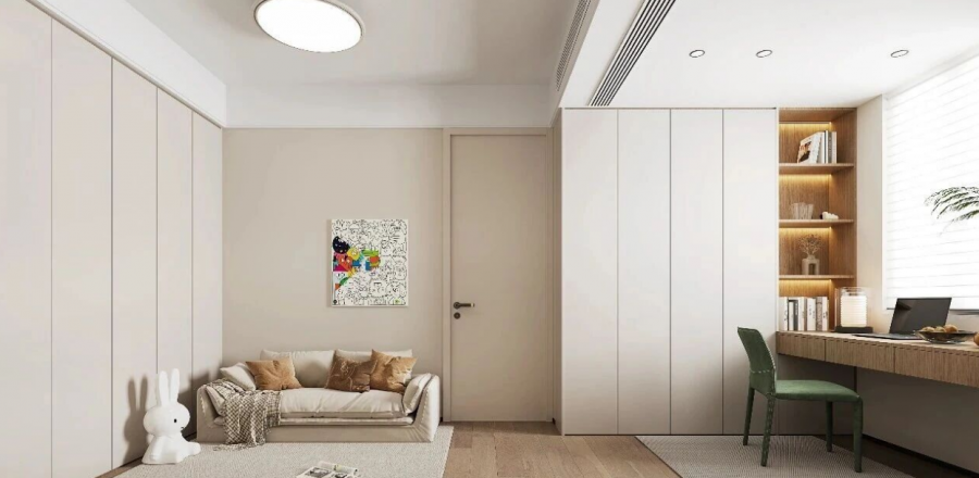 現(xiàn)代簡約復(fù)試書房裝修效果圖