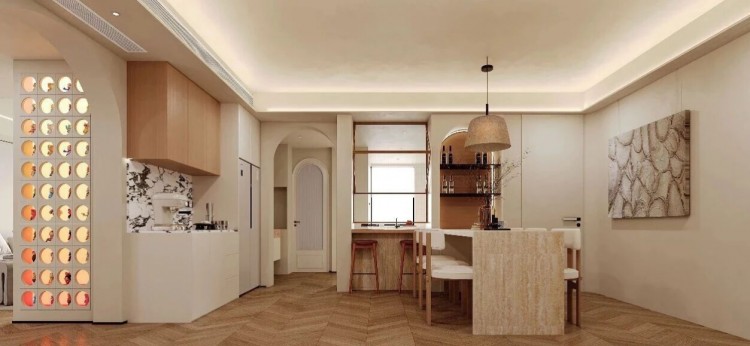 現代簡約三居室餐廳裝修效果圖