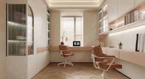 現代簡約三居室書房裝修效果圖