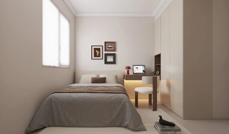 現代簡約三居室臥室裝修效果圖