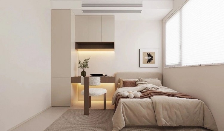 現(xiàn)代簡約三居室臥室裝修效果圖