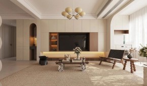 現代簡約三居室客廳裝修效果圖