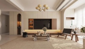 現代簡約三居室客廳裝修效果圖