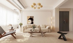 現代簡約三居室客廳裝修效果圖