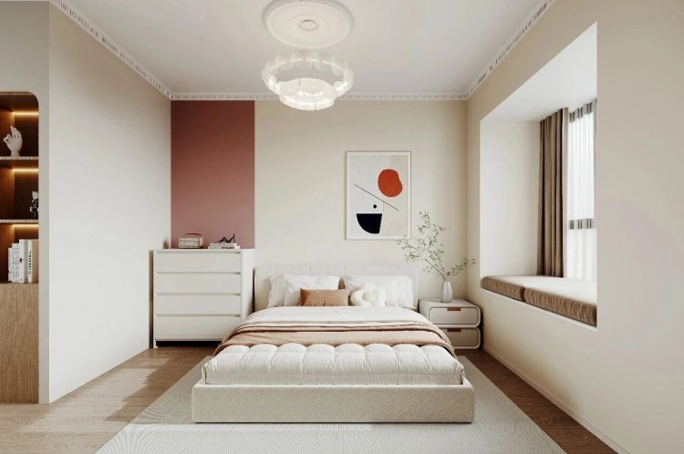 現代簡約三居室臥室裝修效果圖