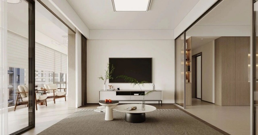 現代簡約三居室裝修效果圖