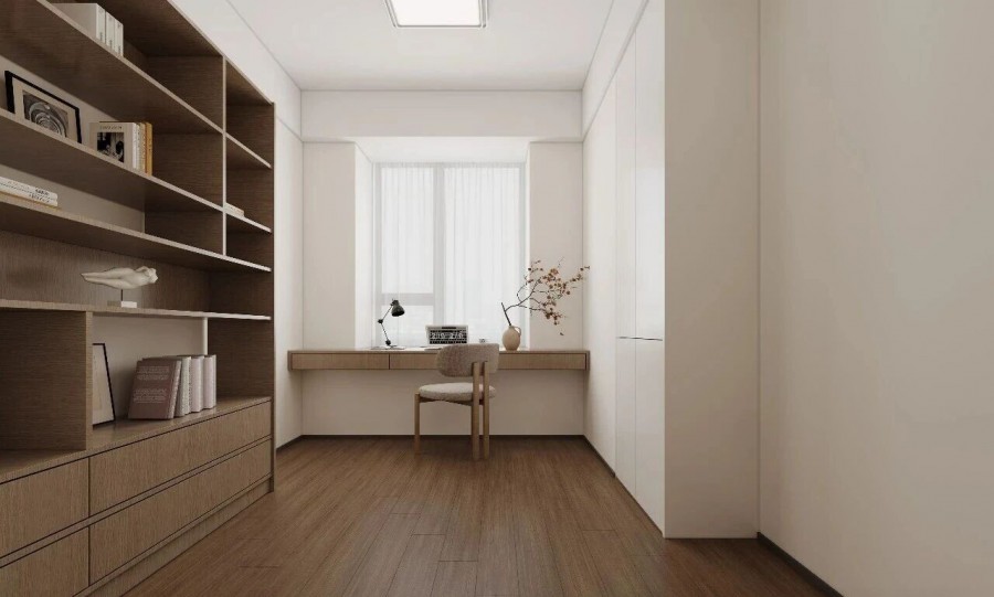 現代簡約三居室書房裝修效果圖