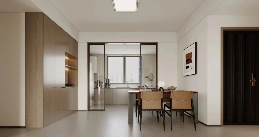 現代簡約三居室餐廳裝修效果圖