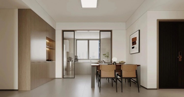 現代簡約三居室餐廳裝修效果圖