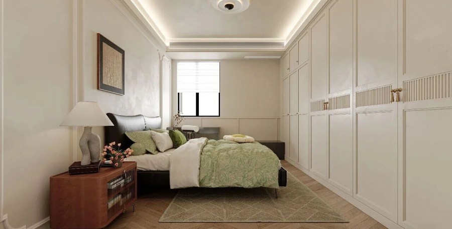 現代簡約三居室臥室裝修效果圖