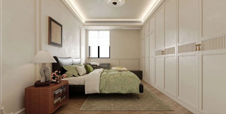 現(xiàn)代簡約三居室臥室裝修效果圖