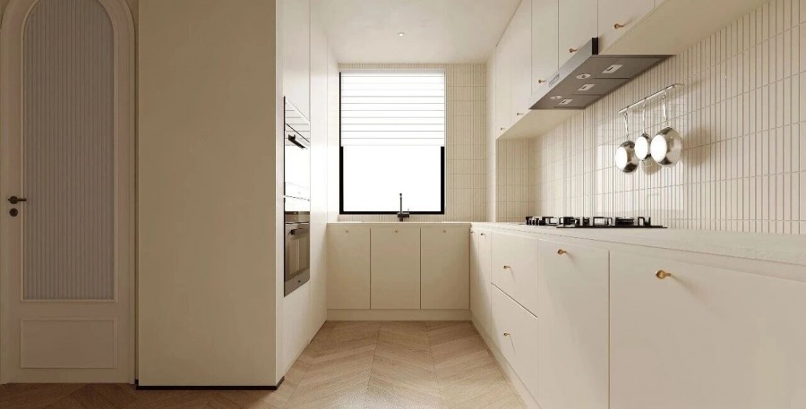 現代簡約三居室廚房裝修效果圖