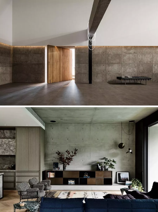 水泥墻展現另類別致的裝修風格