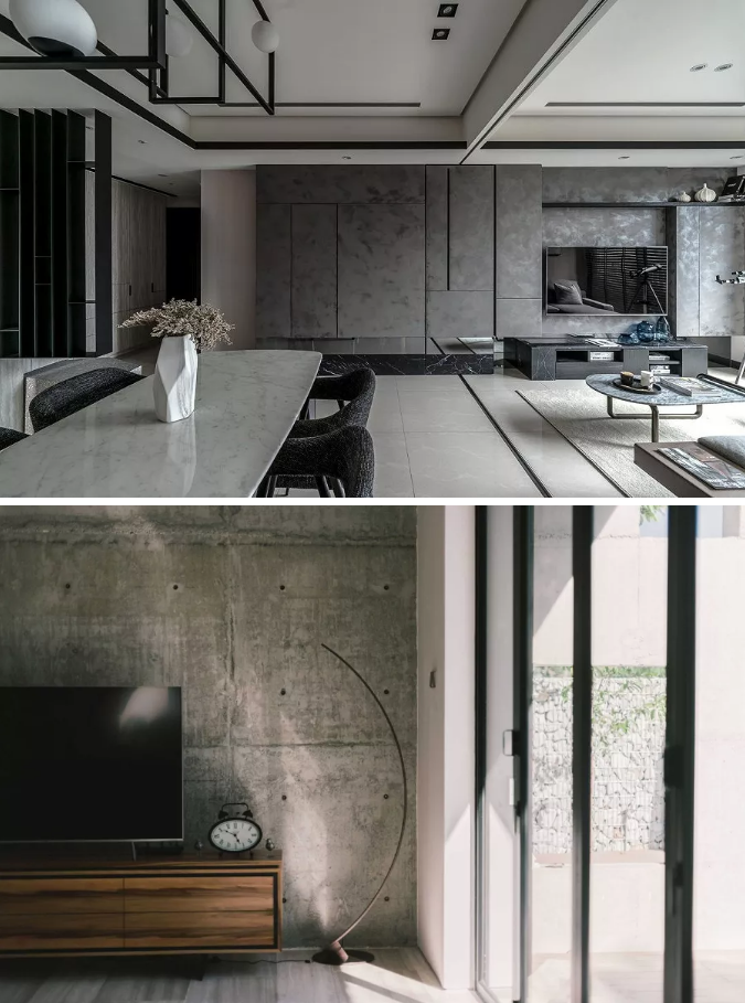 水泥墻展現另類別致的裝修風格
