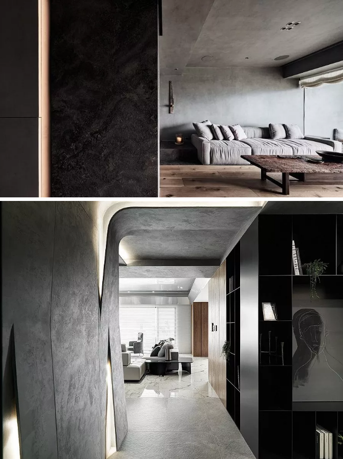 水泥墻展現另類別致的裝修風格